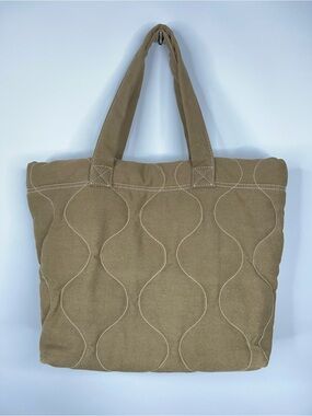Madewell The Canvas Transport Tote Quilted Edition Green Large Oversized